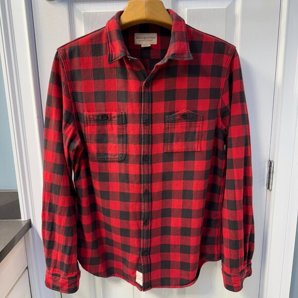 Ralph Lauren Denim & Supply Buffalo Plaid Flannel Work Shirt Size XL - Picture 7 of 7